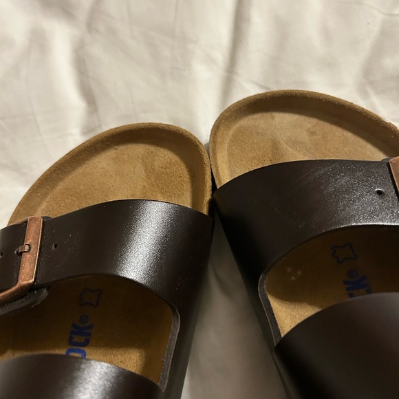Birkenstock Dark Brown Leather Sandals - Picture 2 of 4